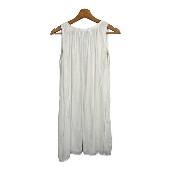 Cloth & People Womens Boho Crochet Gauzy Cream Embroidered Mini Dress Size M - Picture 2 of 10